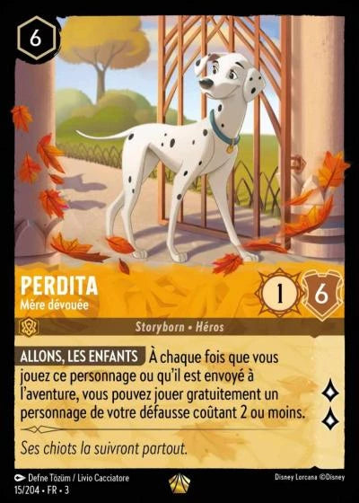 Carte Disney Lorcana Perdita – Mère dévouée 15/204 FR – Les Terres d’Encres – Légendaire