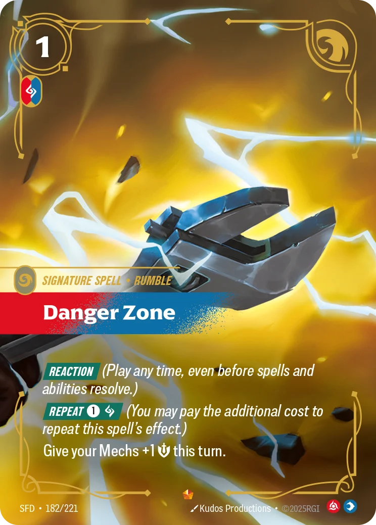 Carte Riftbound Zone de danger SFD 182/221 FR – Armes Spirituelles