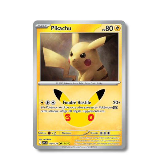 Carte Pokémon Pikachu 27/30 – 30e Anniversaire