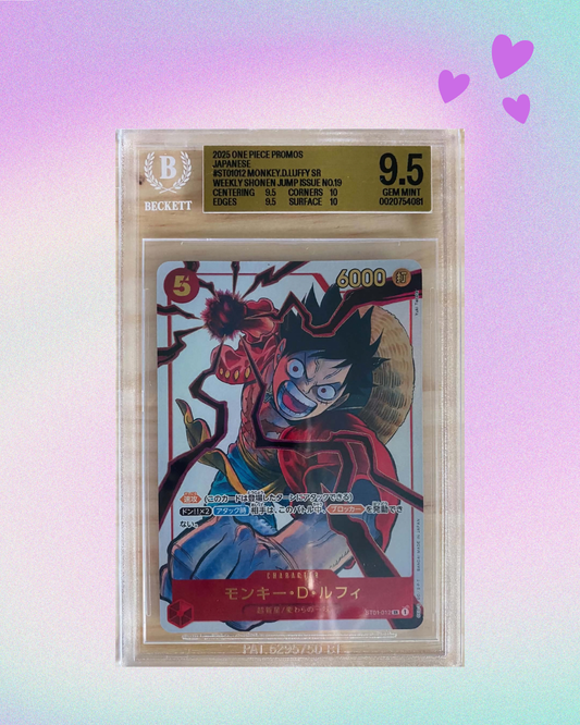 Carte Gradée Beckett Luffy ST01-012 - Monkey.D.Luffy SR Shonen Jump